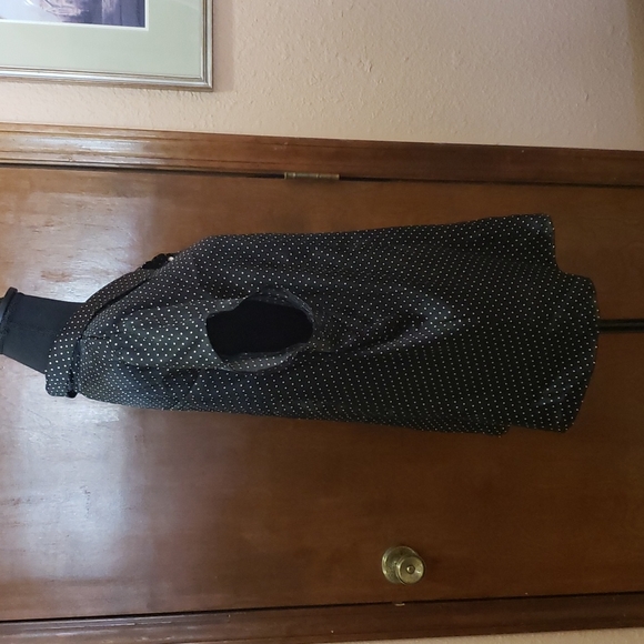 Celine black polka dot blouse w/crystal buttons 3x - Picture 2 of 9